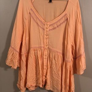 Peach baby doll style top